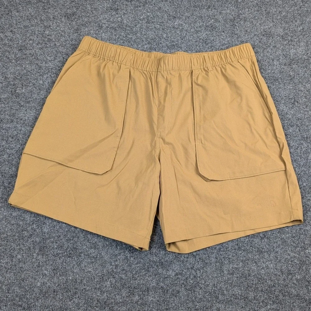 The North Face Mens Class V Belted Shorts Tan Utility Cargo Ripstop Large NWT